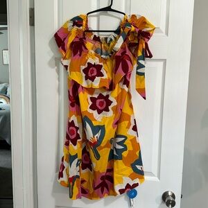 Nwt cupshe bright floral off the shoulder dress